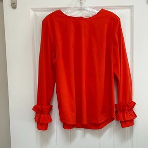 Michael Kors long sleeve top with ruffle detail
